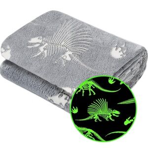 Brand new in bag dinosaur glow in dark blanket
